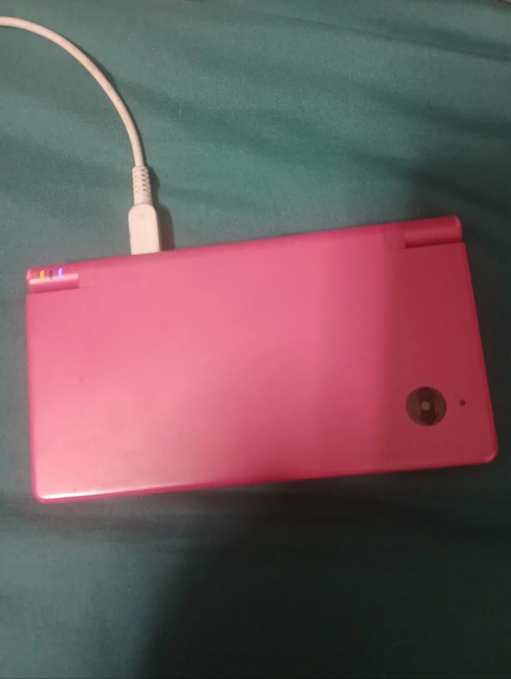 Nintendo DSi Handheld Game Console Pink Bottom Screen Broken
